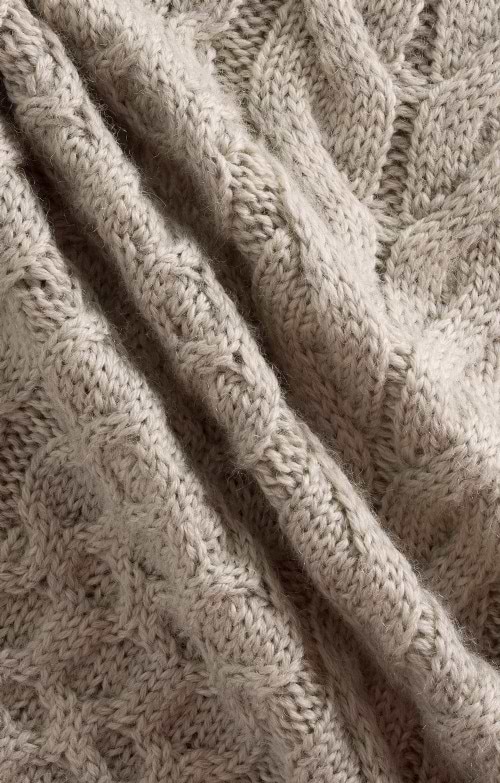 Ladies Pure New Wool Rope Cable Roll Neck
