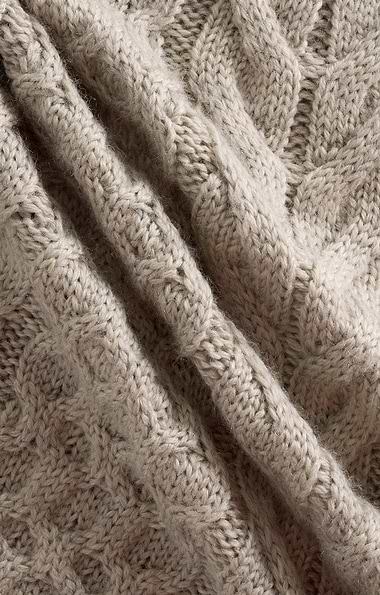 Ladies Pure New Wool Rope Cable Roll Neck