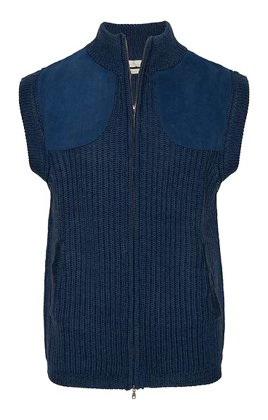 Men's Suede Patch Gilet