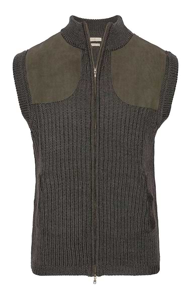 Men's Suede Patch Gilet