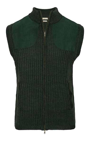 Men's Suede Patch Gilet