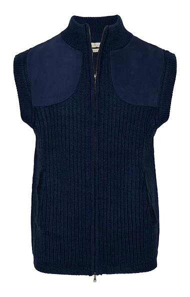 Men's Suede Patch Gilet