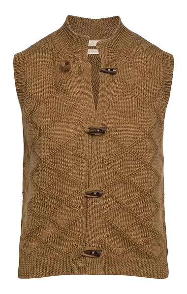 Ladies Pure New Wool Toggle Waistcoat