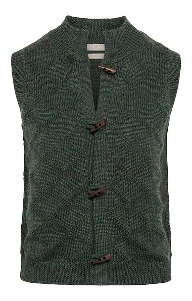 Ladies Pure New Wool Toggle Waistcoat