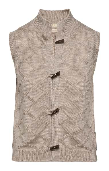 Ladies Pure New Wool Toggle Waistcoat