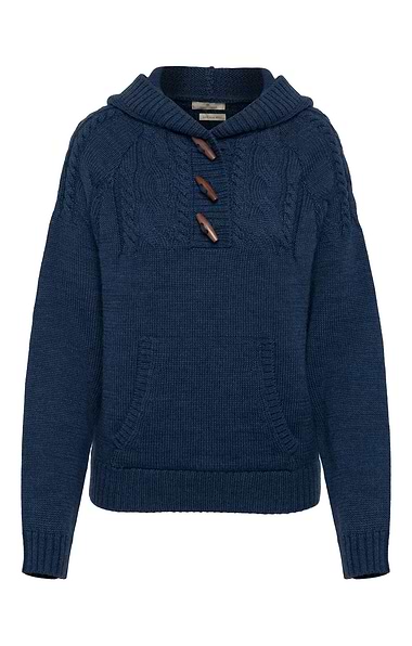 Ladies Pure New Wool Toggle Hoodie