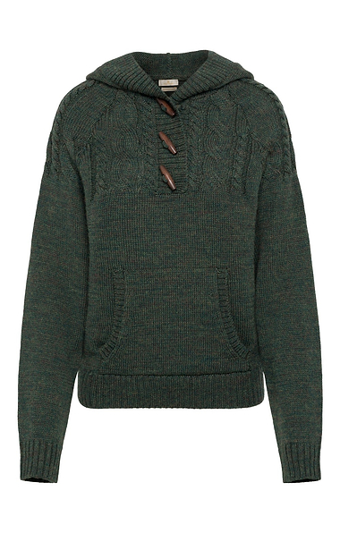 Ladies Pure New Wool Toggle Hoodie
