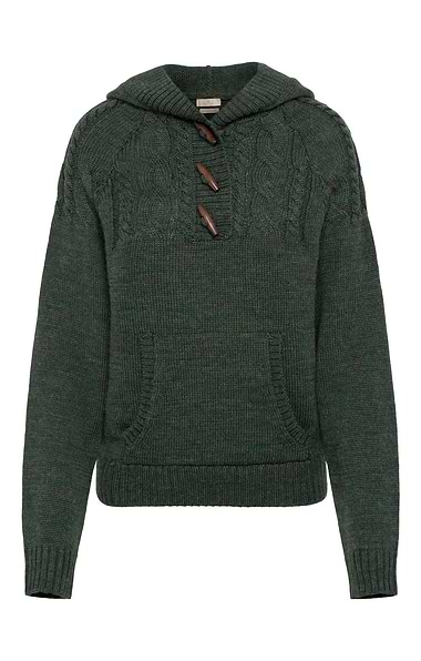 Ladies Pure New Wool Toggle Hoodie