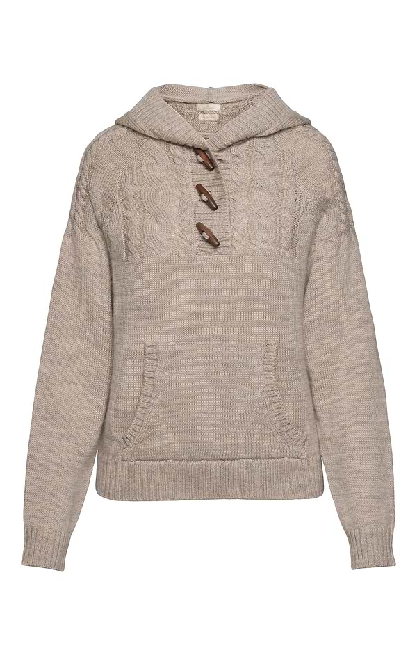 Ladies Pure New Wool Toggle Hoodie