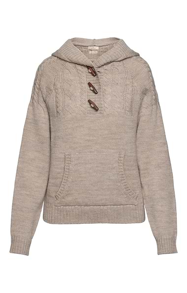 Ladies Pure New Wool Toggle Hoodie