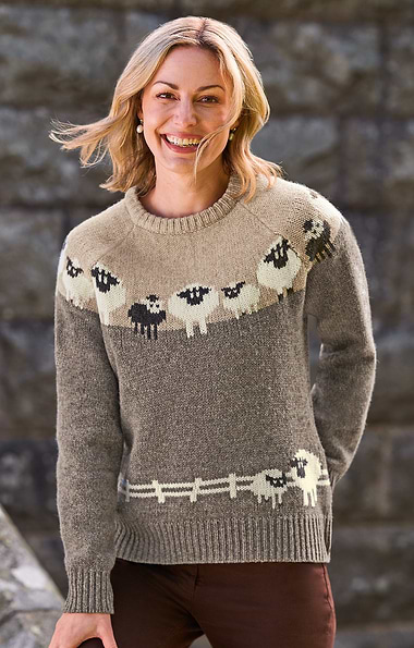 Ladies Lambswool Sheep Sweater