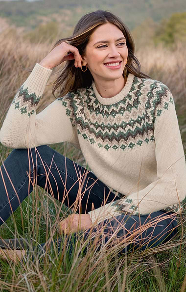 Ladies Lambswool Icelandic Crew
