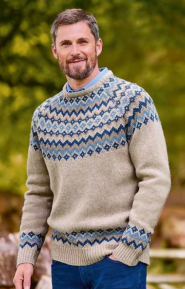 Men's Lambswool Icelandic Crew