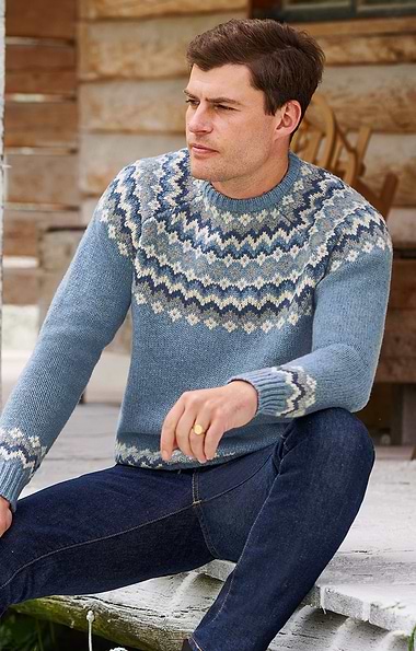 Men's Lambswool Icelandic Crew