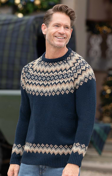 Men's Lambswool Icelandic Crew