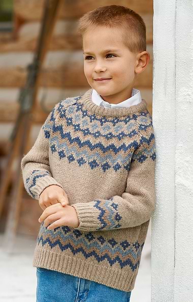 Child's Lambswool Icelandic Crew