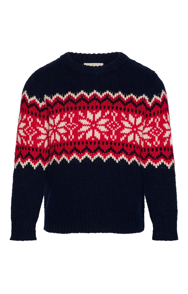 Children's Lambswool Nordic Crew