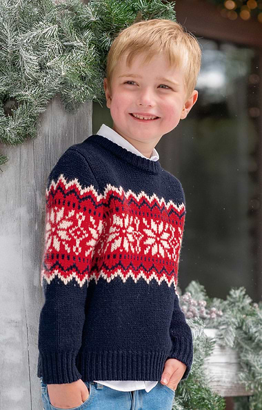 Children's Lambswool Nordic Crew