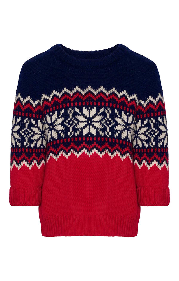 Children's Lambswool Nordic Crew