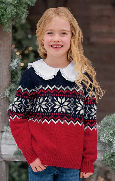 Children's Lambswool Nordic Crew