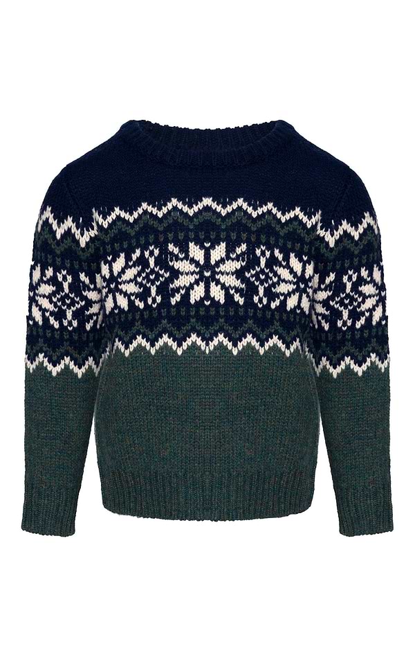 Children's Lambswool Nordic Crew
