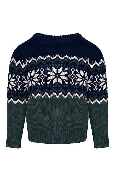 Children's Lambswool Nordic Crew