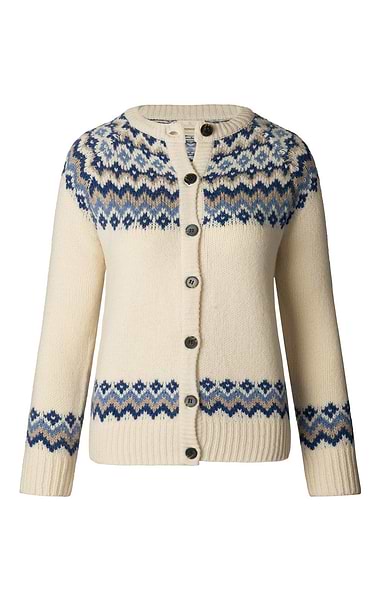 Ladies Lambswool Icelandic Cardigan