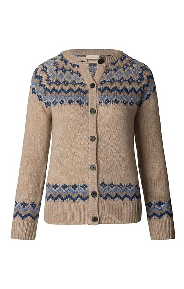 Ladies Lambswool Icelandic Cardigan
