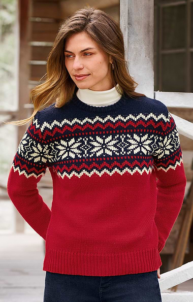 Unisex Lambswool Nordic Crew
