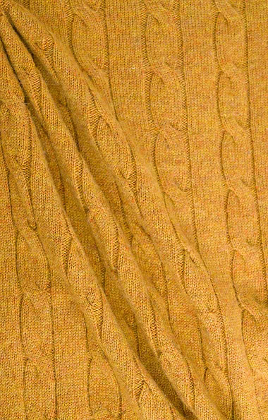 Men's Lambswool Cable T-Zip Jumper