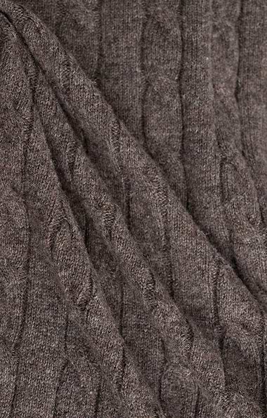 Men's Lambswool Cable T-Zip Jumper