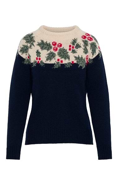 Ladies Lambswool Holly Crew Neck Sweater