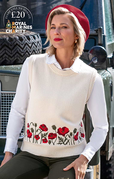 Ladies Lambswool Poppy Slipover