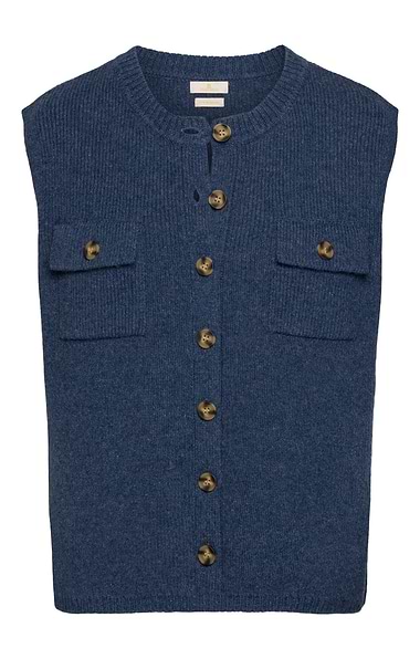 Ladies Lambswool Button Tank