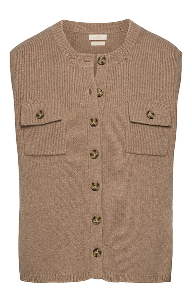 Ladies Lambswool Button Tank