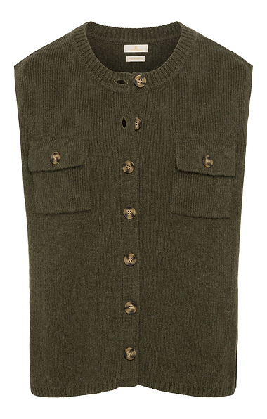 Ladies Lambswool Button Tank