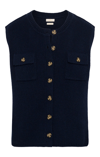 Ladies Lambswool Button Tank