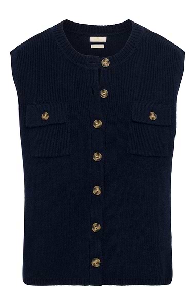 Ladies Lambswool Button Tank