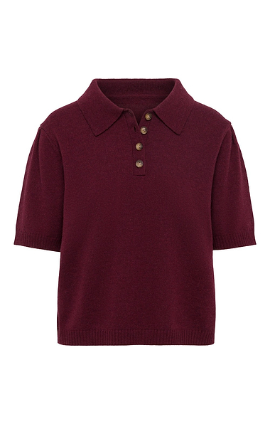 Ladies Lambswool Short Sleeved Shirt
