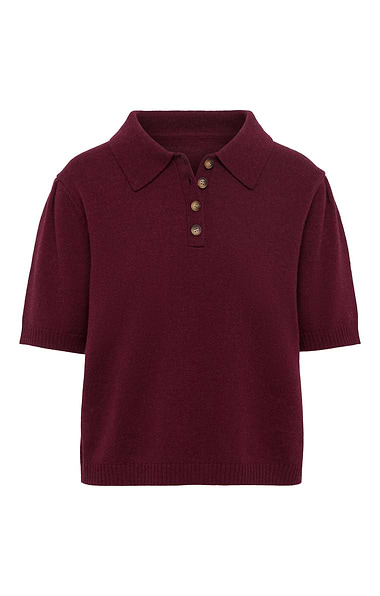 Ladies Lambswool Short Sleeved Shirt