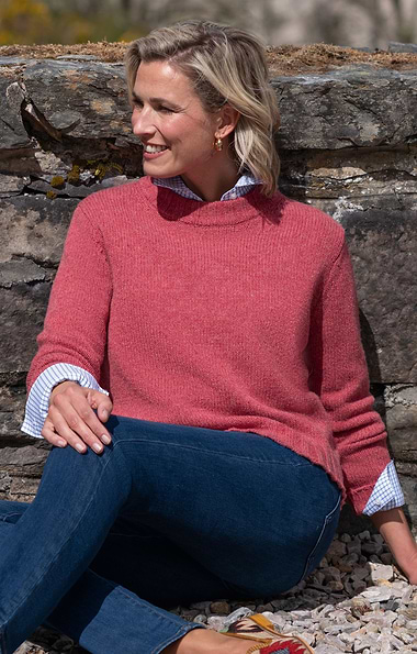 Ladies Contemporary Lambswool Crew Neck Jumper