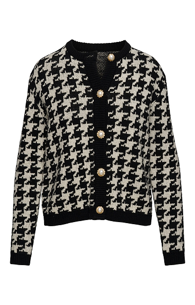Ladies Lambswool Houndstooth Jacket