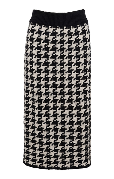 Ladies Lambswool Houndstooth Skirt