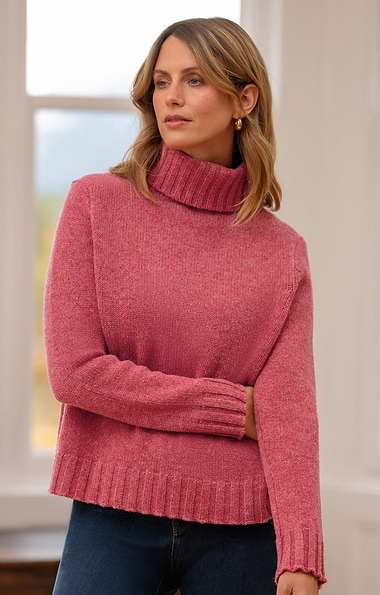 Ladies Contemporary Lambswool Rollneck Jumper