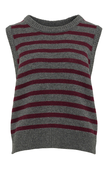 Ladies Lambswool Stripe Tank Top