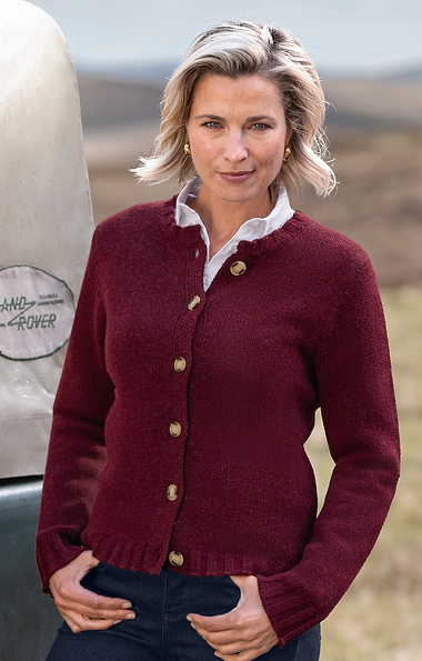 Ladies Lambswool Contemporary Cardigan