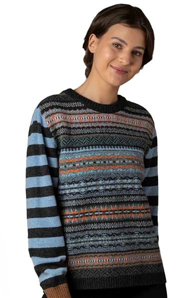 Ladies Eribe Lambswool Stobo Reversible Fairisle Sweater