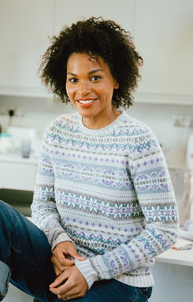 Ladies Kinross Fairisle Crew Neck Jumper