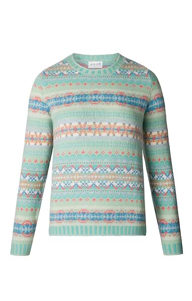 Ladies Kinross Fairisle Crew Neck Jumper