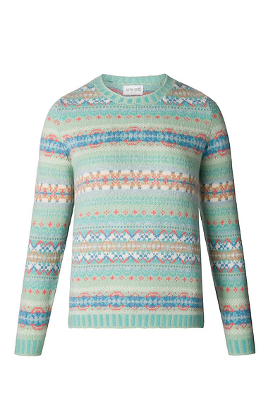 Ladies Kinross Fairisle Crew Neck Jumper